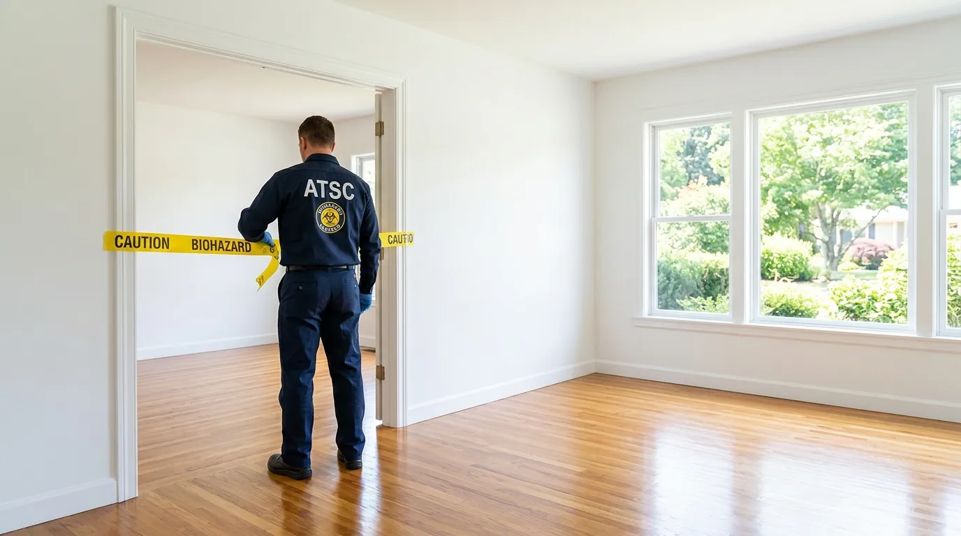 Certified biohazard cleanup crew performing Crime Scene Cleanup in Kerman